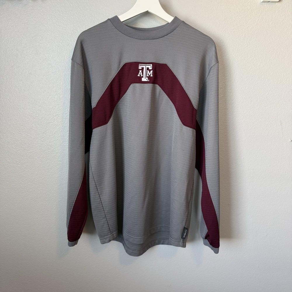 Texas A&M Aggies Nike Medium Men's Long Sleeve Sweat Shirt Grey Maroon Athletic